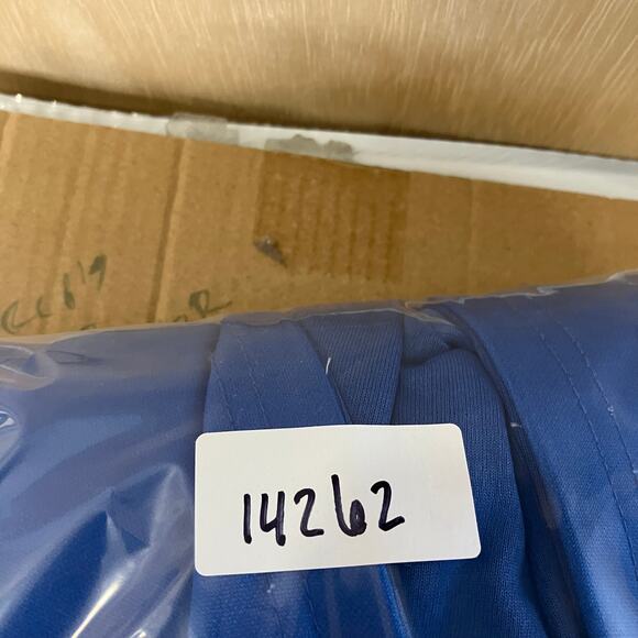 Menace Sport Men's Large Blue Hockey Hoodie Lace-Up Pullover Striped Retro - Picture 7 of 7